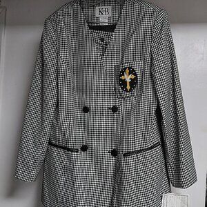 NWT  Katherine Bishop Vintage 1990's Blazer & Skirt 2 Piece Skirt Suit Size 16